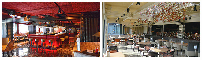 Impressiefoto's van de bar en het restaurant van Fletcher Wellness-Hotel Kamperduinen